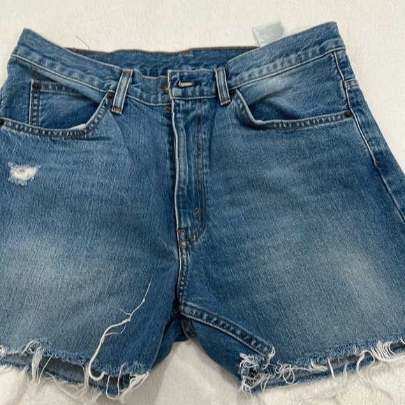 Levi's Pants - Levis Cut Off Shorts 31 Blue 517 shorts Light Wash Raw Hem